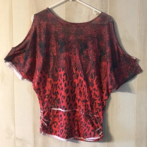 Daytrip Cold Shoulder Blouse Size M - Picture 2 of 4